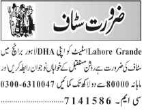 DHA Lahore Job 2024