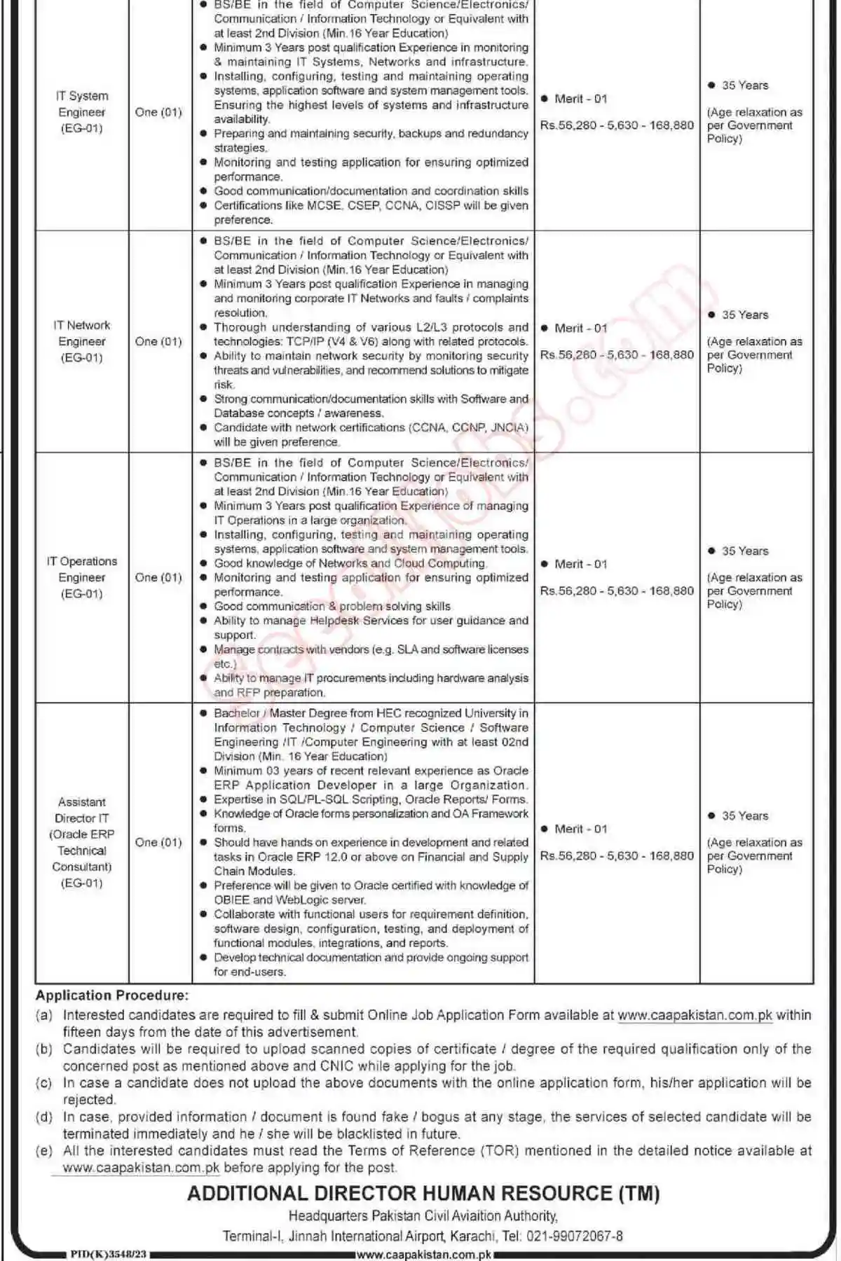 Pakistan Civil Aviation Authority PCAA Jobs