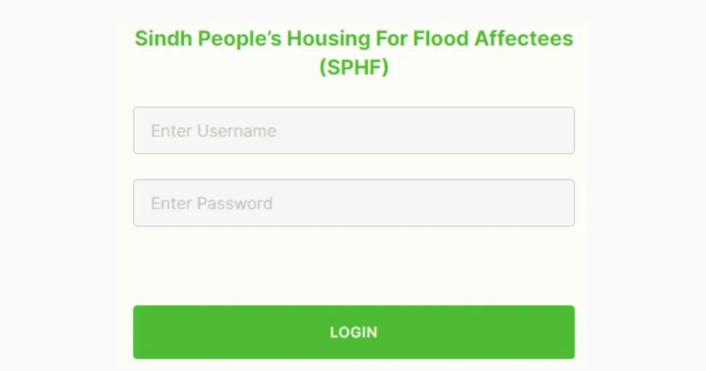 Registration SPHF GOV PK Login Check Online Beneficiary List