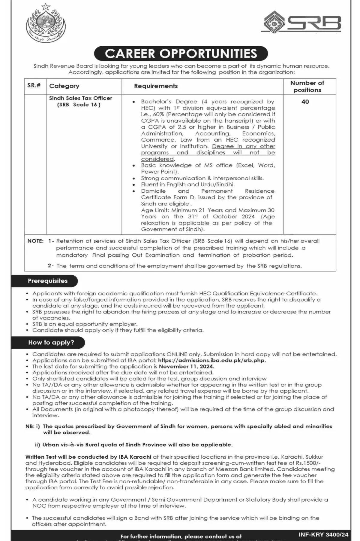 Sindh Revenue Board Jobs