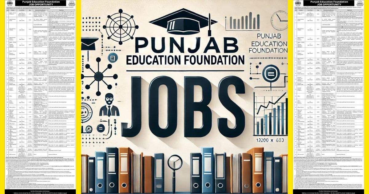 Punjab Education Foundation Jobs