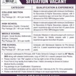 ASF Public School and College Karachi Jobs