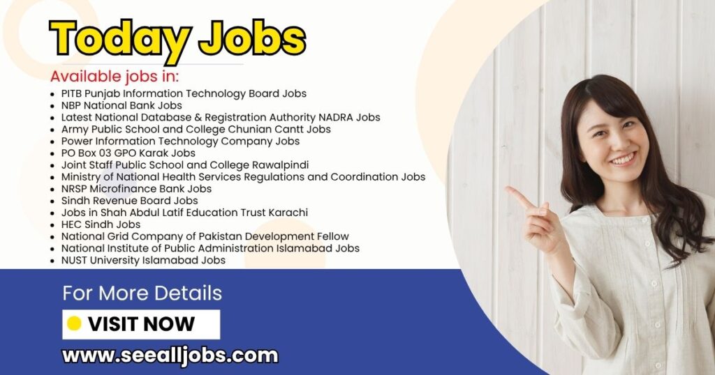 Today Jobs in Pakistan Date 21-October 2025