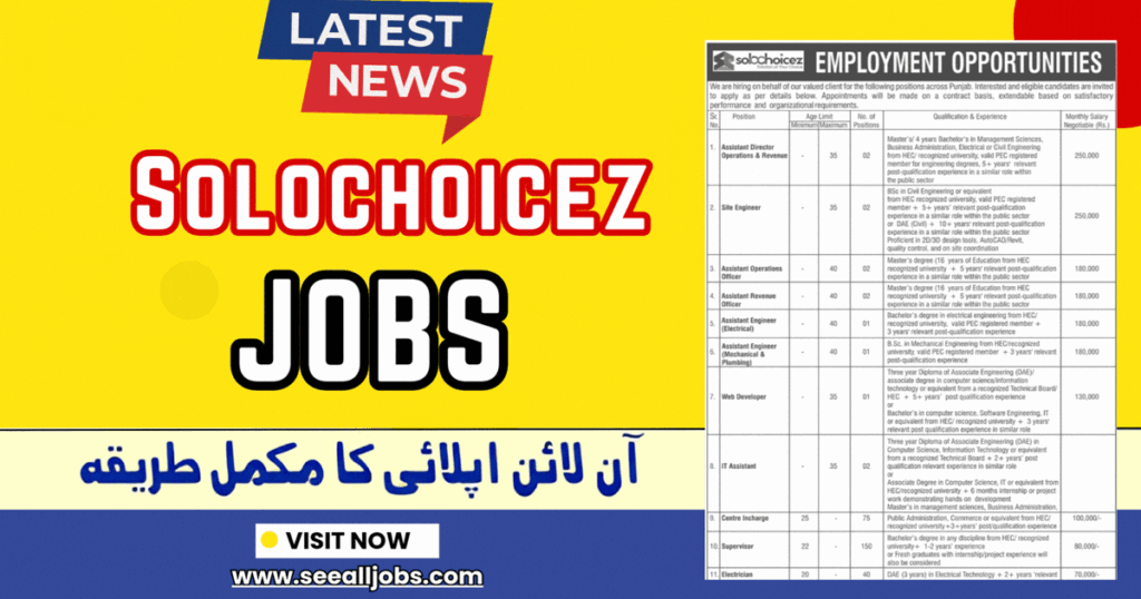 Solochoicez Solo choicez Jobs Advertisement 2026 February