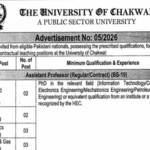 University of Chakwal Jobs Advertisement 2026 September